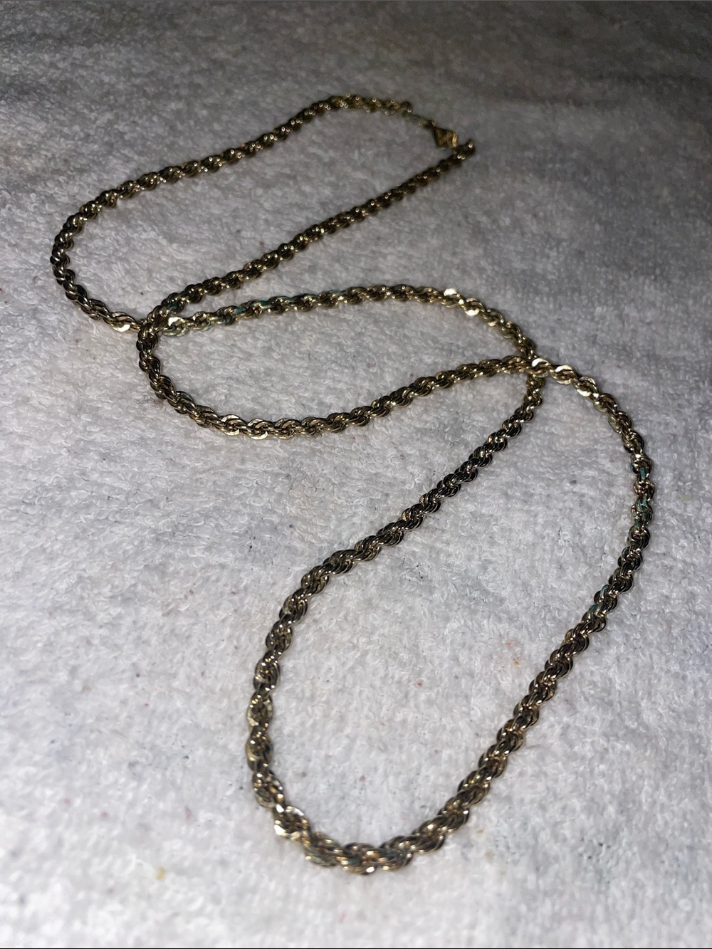 Vintage 1970s BIAGI 26" Gold Tone Heavy Rope Chain Necklace